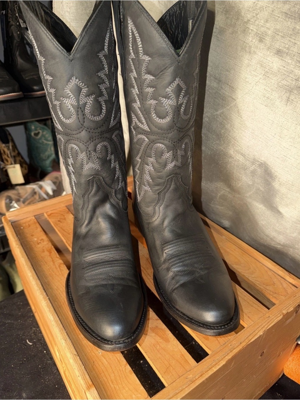 Circle G By Corral Men’s Black Leather Western Cowboy Boots Size 11EE #L6197